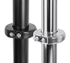 Available in either black or chrome finish