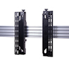 Lateral adjustment - position arms anywhere along the length of the rail